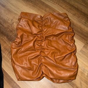 Vestique Tan Ruched Skirt